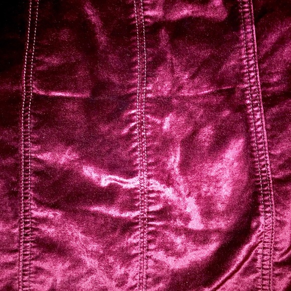 FreePeople Chic Burgundy Velvet Mini Skirt - Picture 7 of 7